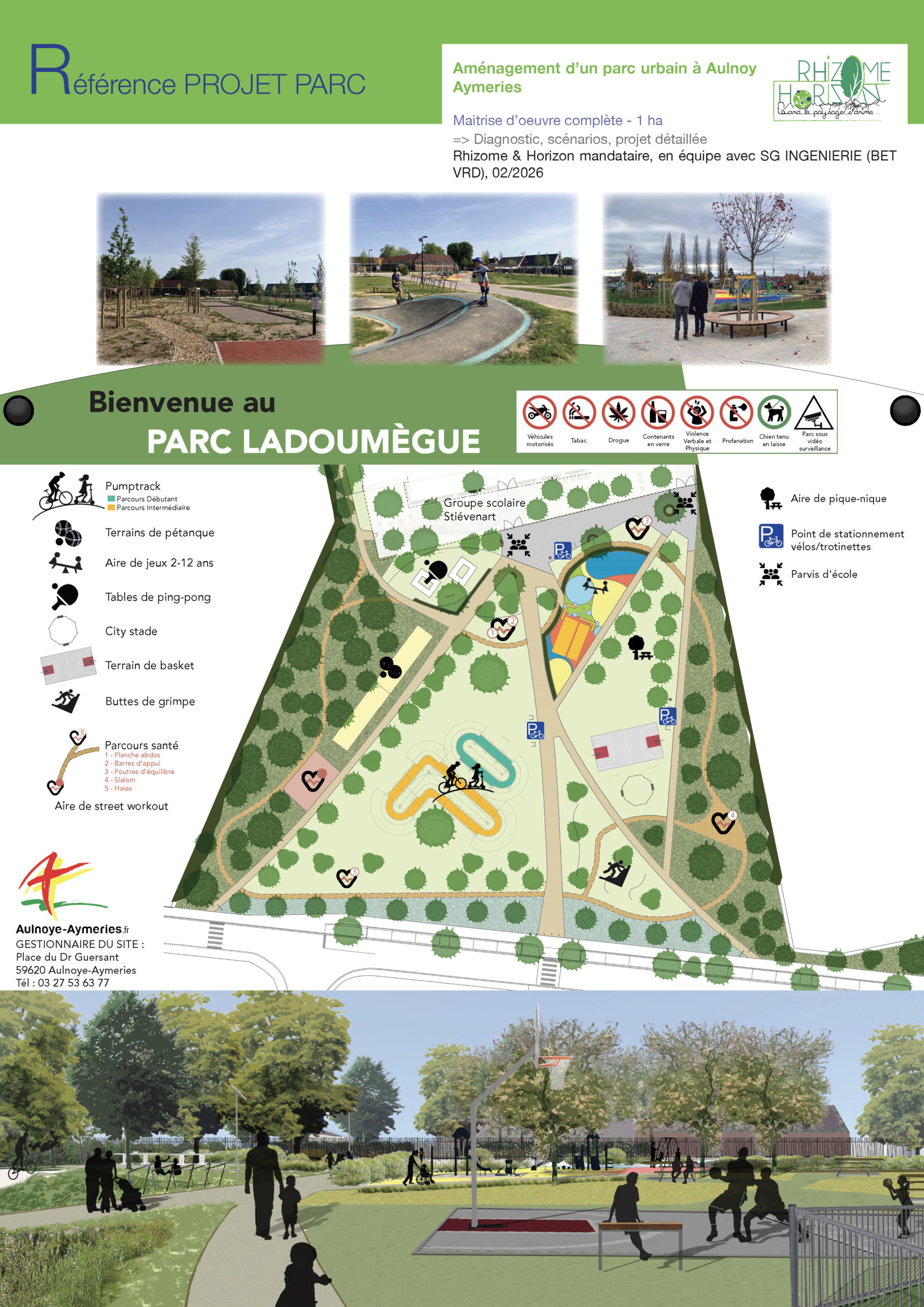 Parc Ladoumegue Aulnoye-Aymeries